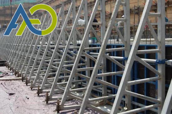 قضبان الربط والدعامات على نظام القوالب الجدارية الكبيرة