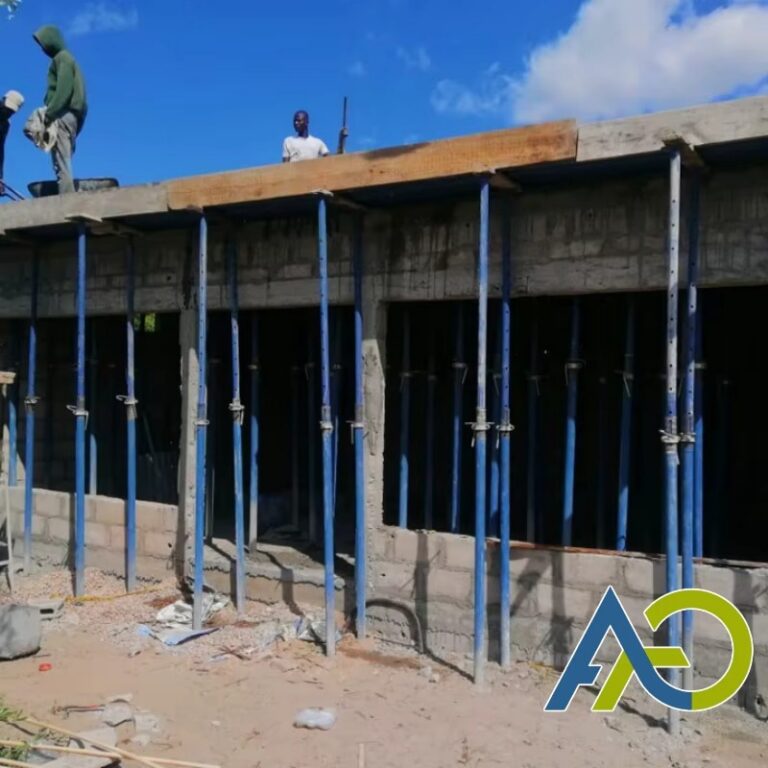 Testing concrete strength for prop jack removal
