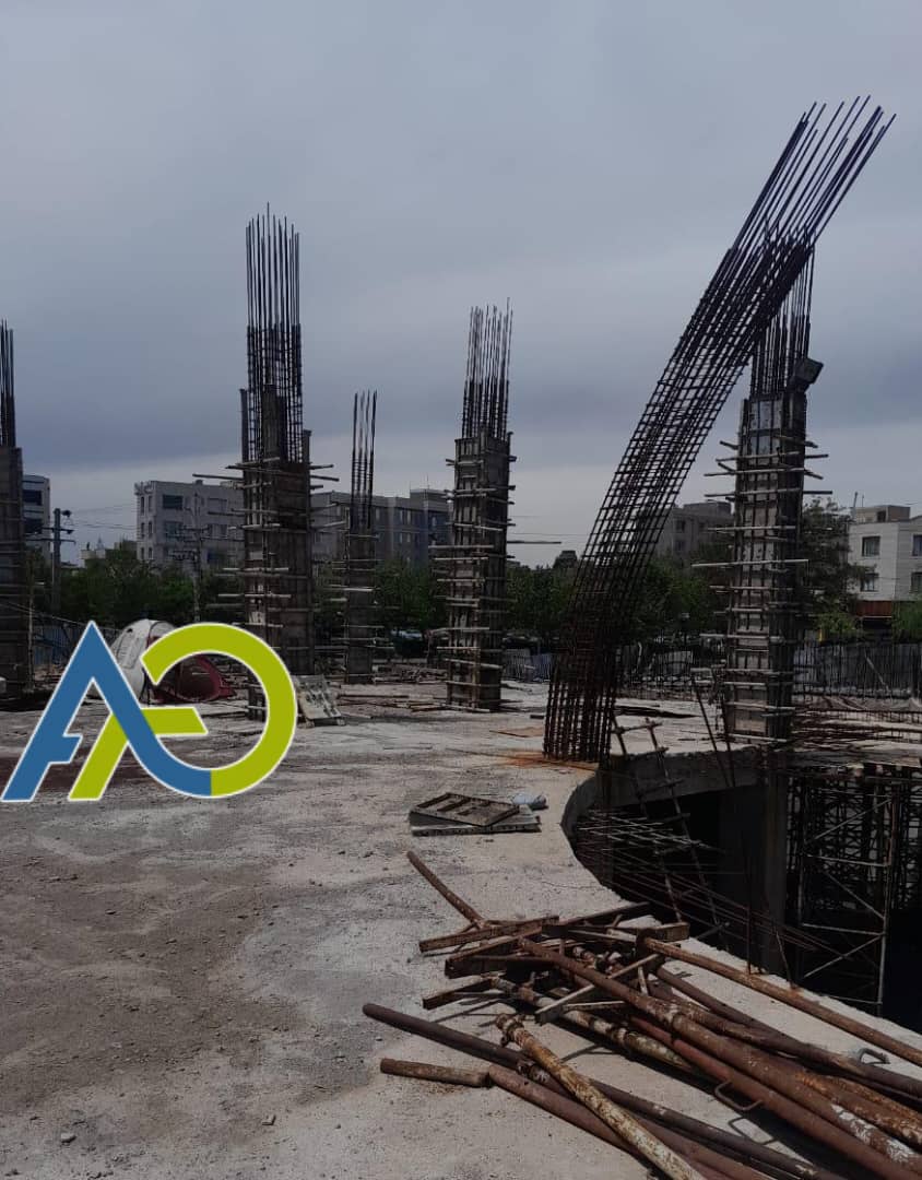 آرماتوربندی ستون بتنی با خاموت های مهندسی