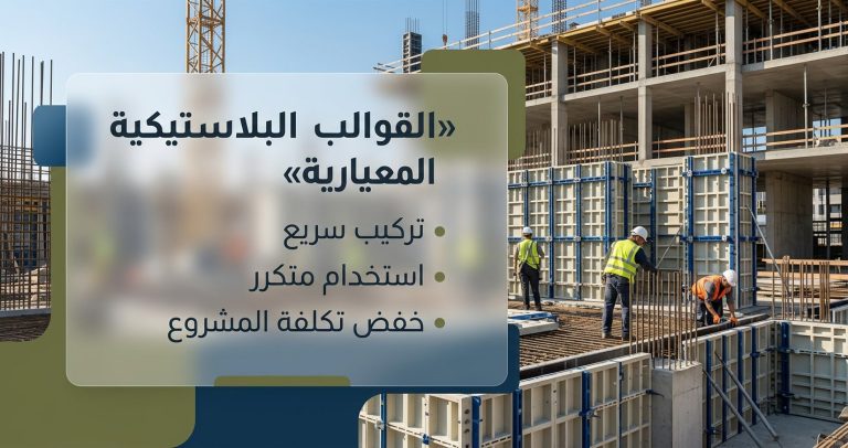 القالب البلاستيكي المعياري يختصر وقت التركيب ويقلل وزن المعدات في موقع العمل.