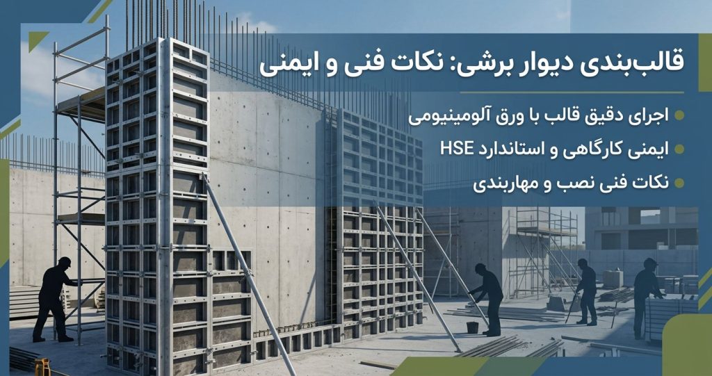 قالب‌بندی دیوار برشی: راهنمای جامع نکات فنی، ایمنی و اجرای دقیق