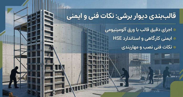 اجرای اصولی قالب‌بندی دیوار برشی با پنل‌های آلومینیومی مدولار