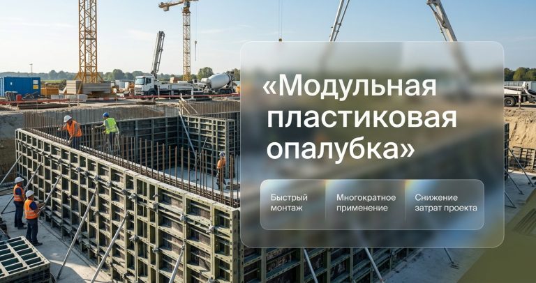 Пластиковая модульная опалубка облегчает монтаж, очистку и повторное использование панелей