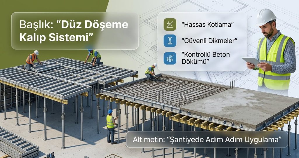 Düz Döşeme Kalıp Sistemi: Şantiyede Adım Adım Uygulama
