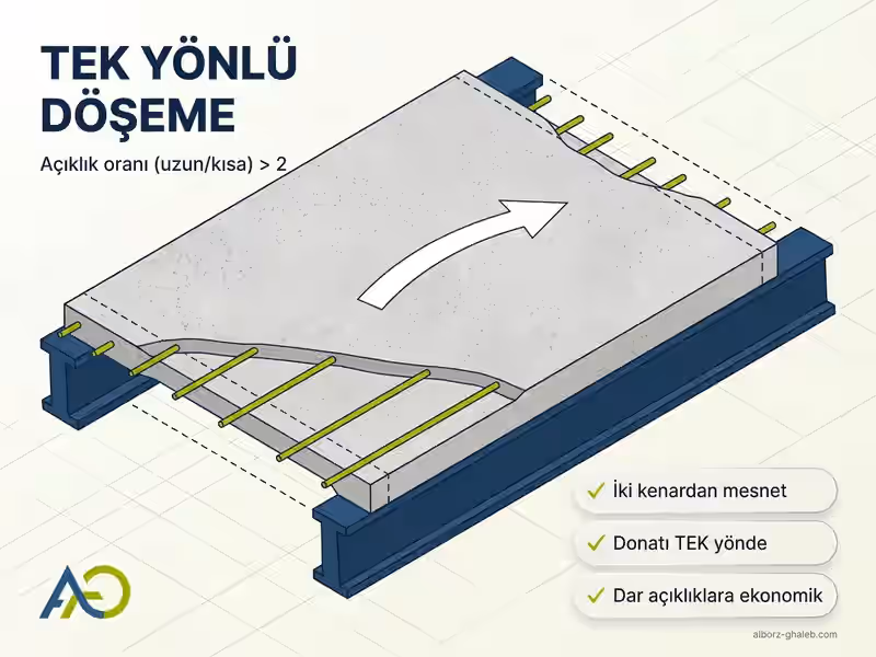 Betonarme Plak Döşeme: Türleri, Kalınlık ve 2026 Fiyatları için Eksiksiz Kılavuz 2 Tek yönlü betonarme döşeme modüler çelik kalıp ve tek yönlü donatı ile — Alborz Kalıp
