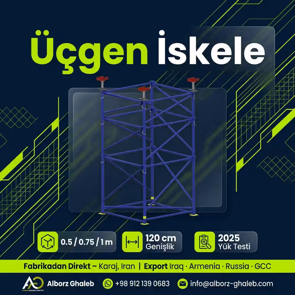 Üçgen İskele | Döşeme ve Köprü İçin Omega Shoring Sistemi 11 üçgen iskele omega shoring sosyal medya posteri