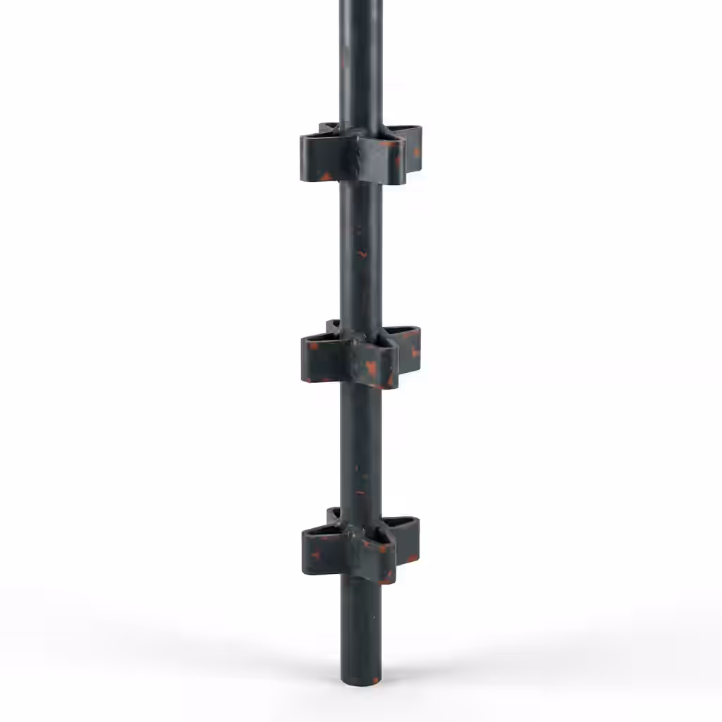 kwikstage Scaffolding 1 Vertical standard tube with welded star-shaped 4-prong nodes for Kwikstage scaffolding