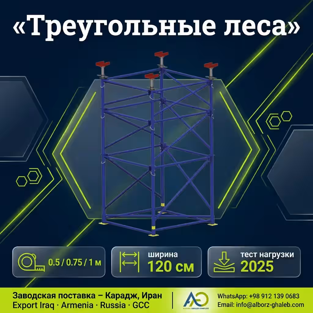 Треугольные леса | Омега-шоринг для плит и мостовых настилов 12 квадратный постер треугольные леса омега-шоринг Alborz Ghaleb