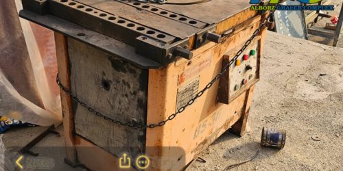 دستگاه خم کن میلگرد 32 سه فاز GMS ترکیه دست دوم رنگ نارنجی در انبار کرج